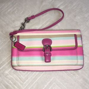 Coach multicolored wristlet